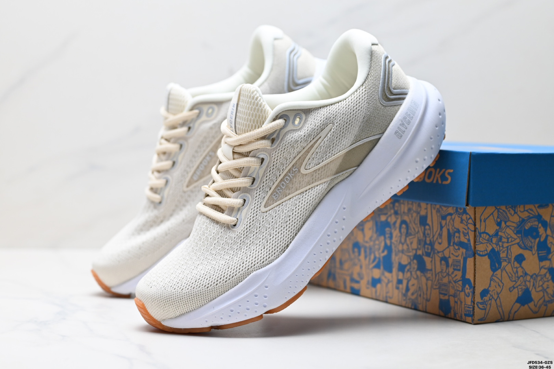 180 Brooks布鲁克斯 Glycerin 21跑鞋男子缓震马拉松氮气慢跑鞋 110419 1D 102