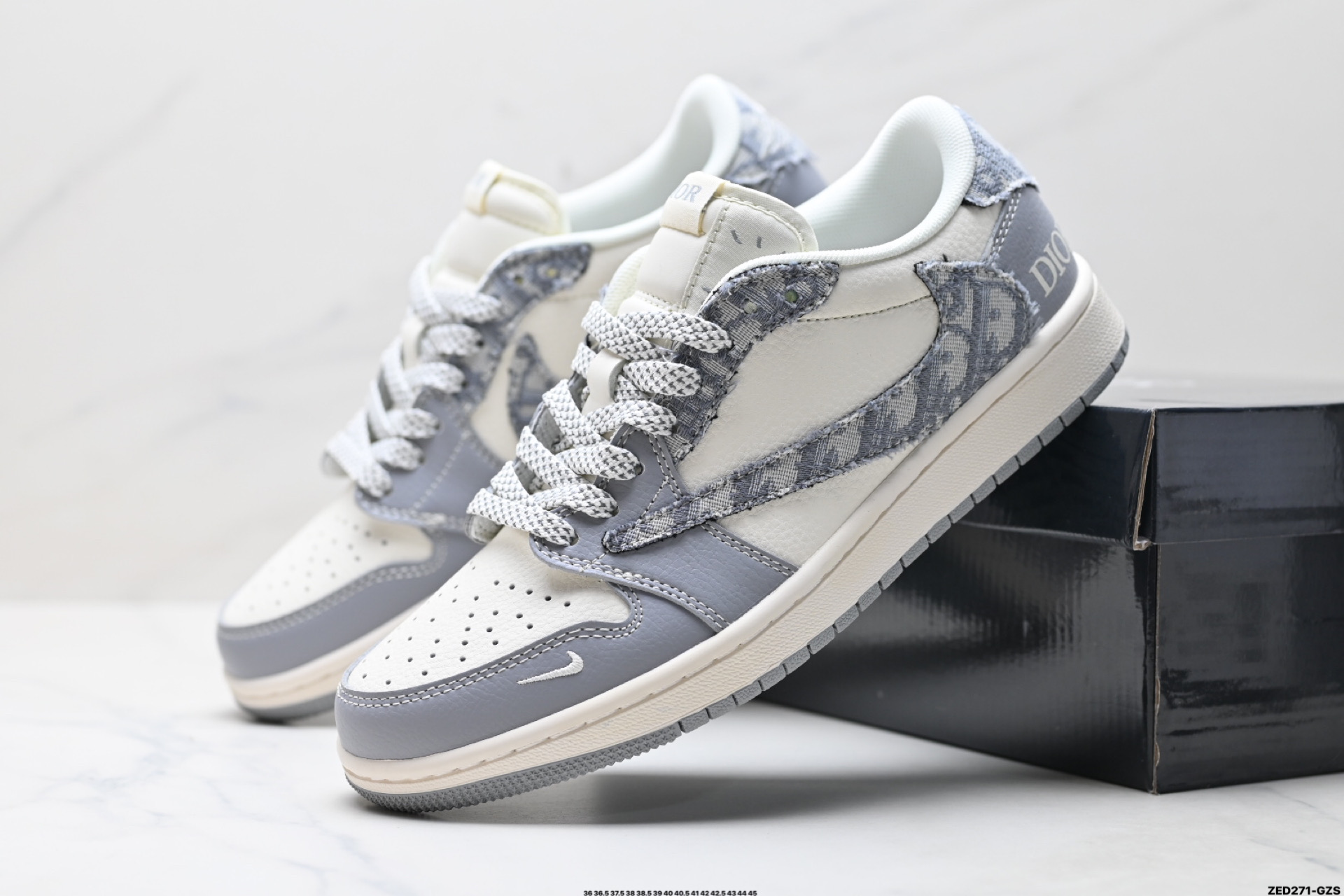 270 Nike Air Jordan 1 x Travis Scott AJ1倒勾 乔一倒钩 ‘DIY’定制 耐克 低帮文化篮球鞋 XS7089-612