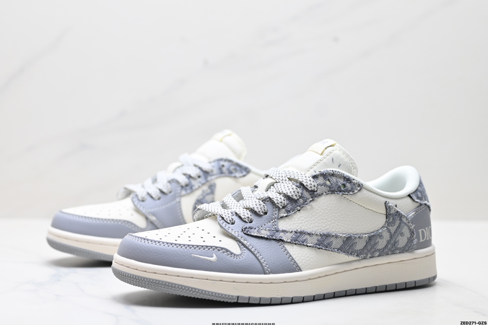 270 Nike Air Jordan 1 x Travis Scott AJ1倒勾 乔一倒钩 ‘DIY’定制 耐克 低帮文化篮球鞋 XS7089-612