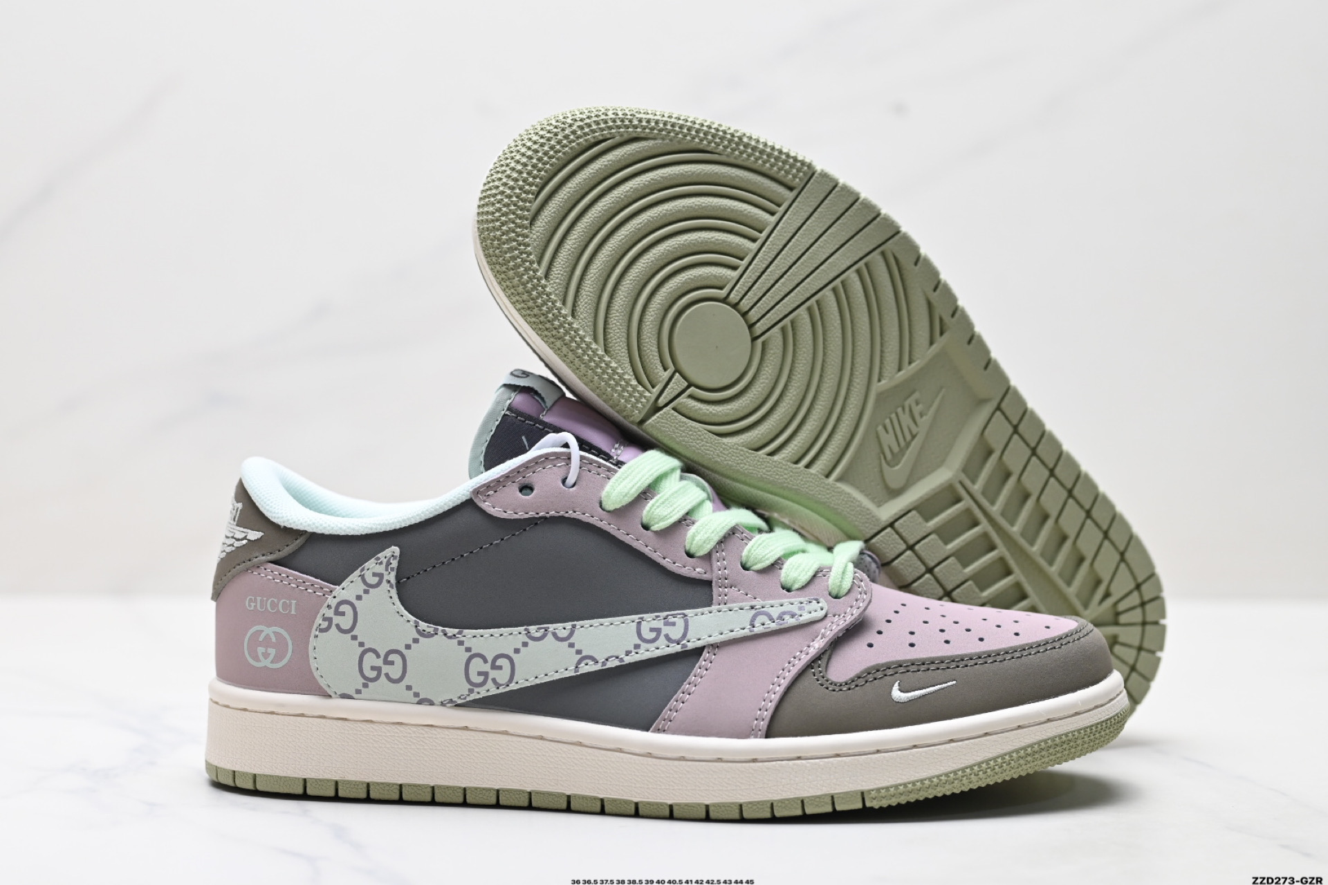 260 Nike Air Jordan 1 x Travis Scott AJ1倒勾 乔一倒钩 ‘DIY’定制 耐克 低帮文化篮球鞋 XD0798-305