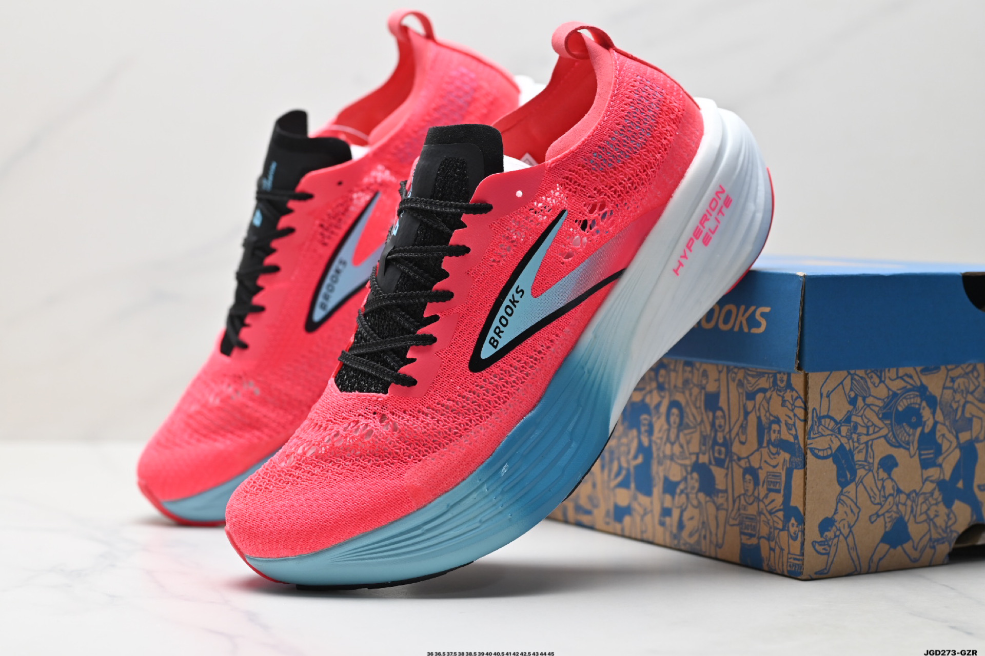 190 Brooks布鲁克斯 Hyperion Elite 4 PB 舒适百搭防滑耐磨 低帮 越野竞速跑步鞋 100046 1D 645