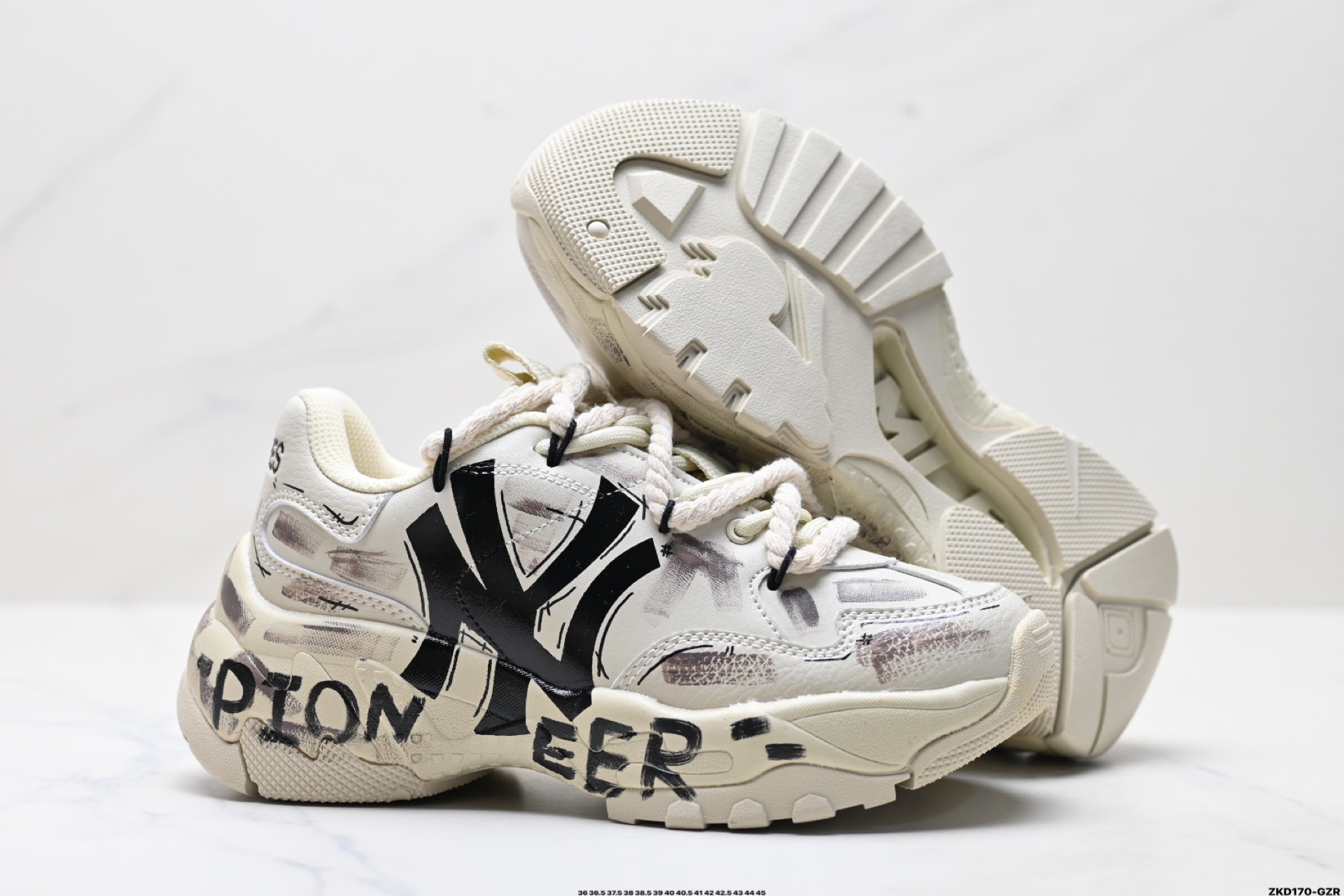 280 MLB Chunky Liner PU ‘DIY定制’ 简约时尚 百搭 包裹性保暖防滑防水减震 低帮 板鞋 3ASXCA12N