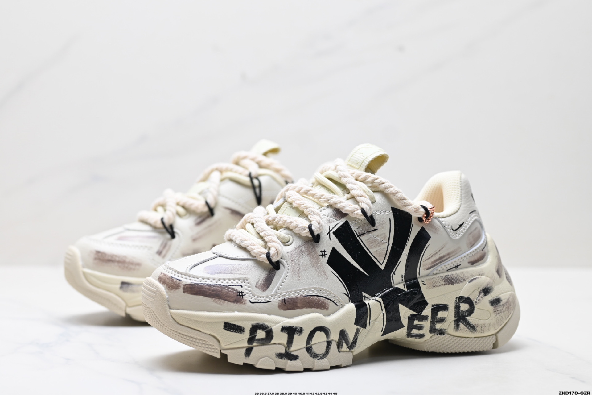 280 MLB Chunky Liner PU ‘DIY定制’ 简约时尚 百搭 包裹性保暖防滑防水减震 低帮 板鞋 3ASXCA12N