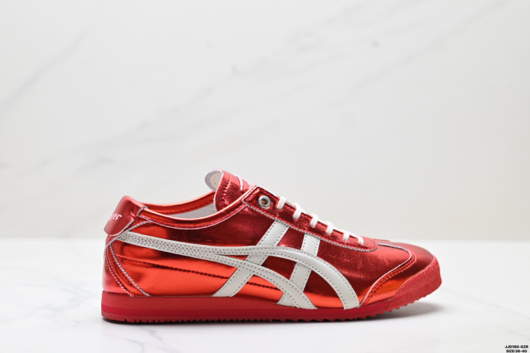 Onitsuka Tiger MEXICO 66 DELUXE Handmade Shoes - Metallic Red/White 1 Onitsuka Tiger MEXICO 66 DELUXE Handmade Shoes – Metallic Red/White