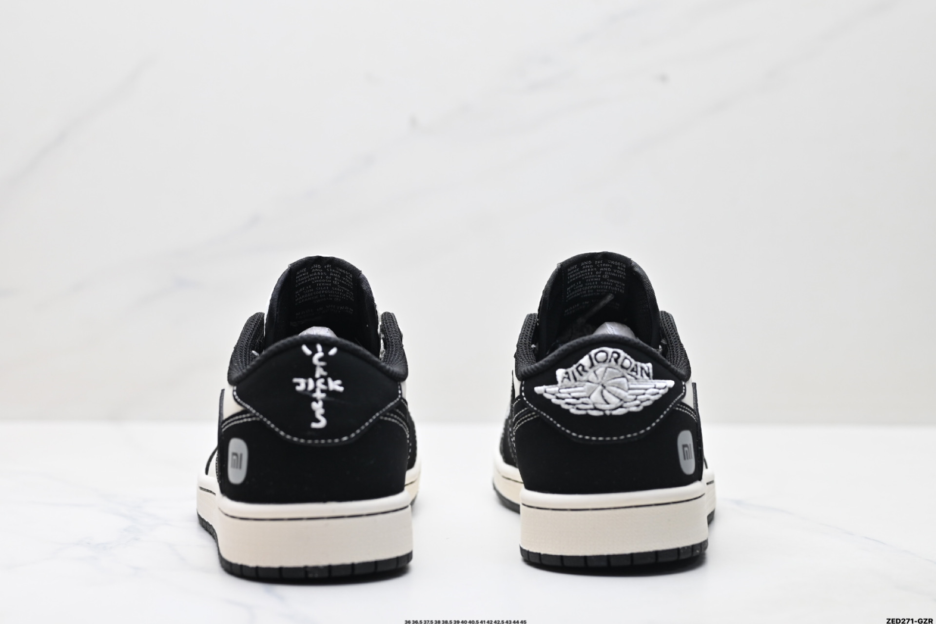 270 Nike Air Jordan 1 x Travis Scott AJ1倒勾 乔一倒钩 ‘DIY’定制 耐克 低帮文化篮球鞋 XX3168-189