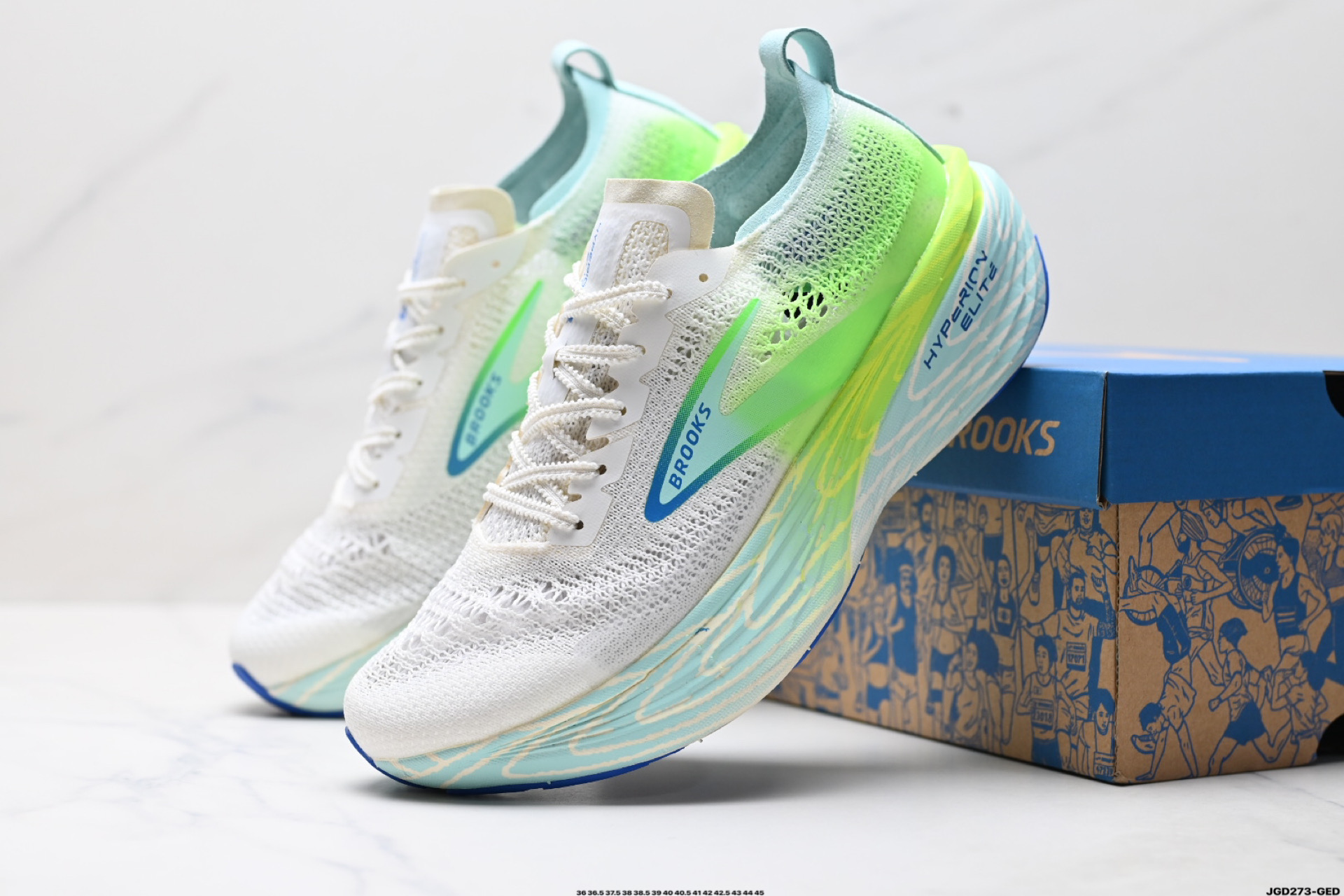 190 Brooks布鲁克斯 Hyperion Elite 4 PB 舒适百搭防滑耐磨 低帮 越野竞速跑步鞋 100053 1D 134