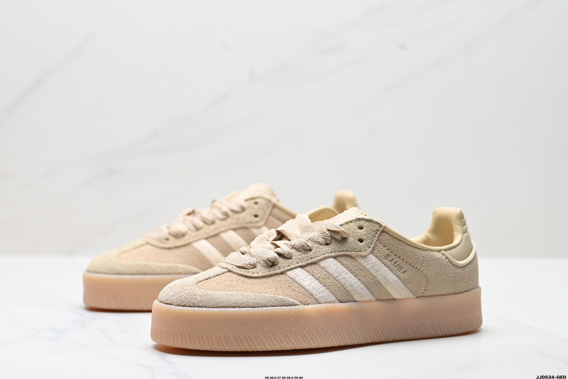 140 Adidas Originals Sambae 桑巴舞系列阿迪达斯 三叶草 绅士德训足球风百搭低帮休闲运动板鞋 JQ0254