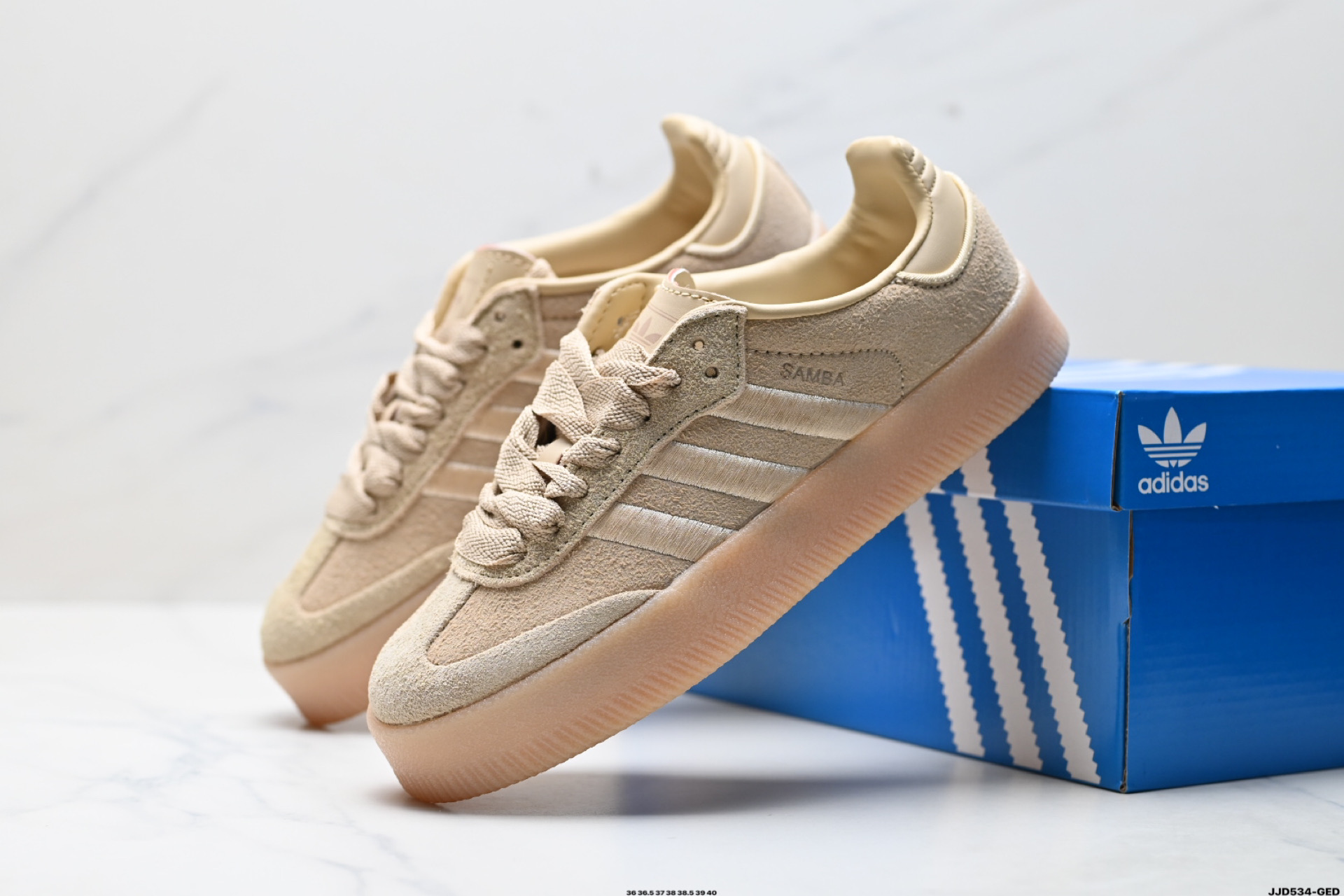 140 Adidas Originals Sambae 桑巴舞系列阿迪达斯 三叶草 绅士德训足球风百搭低帮休闲运动板鞋 JQ0254