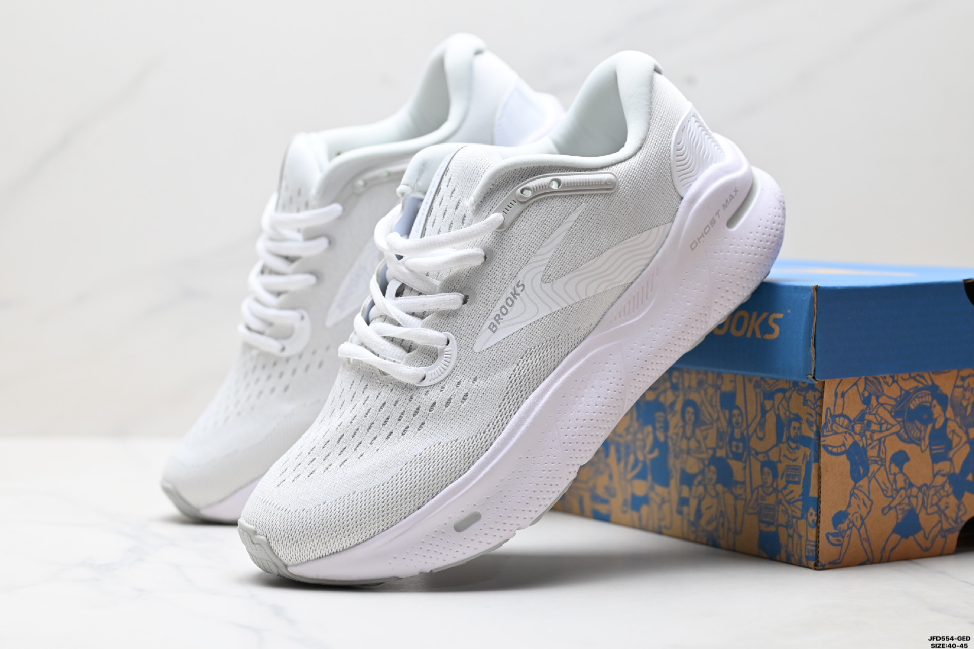 180 Brooks布鲁克斯 Ghost Max 网面时尚 网布耐磨透气 低帮 休闲跑步鞋 120395 1B 082