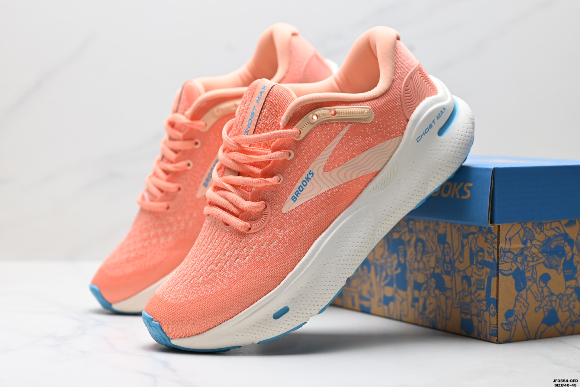 180 Brooks布鲁克斯 Ghost Max 网面时尚 网布耐磨透气 低帮 休闲跑步鞋 120395 1B 082