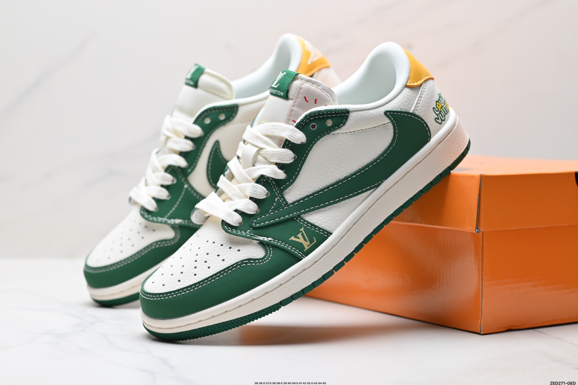 270 Nike Air Jordan 1 x Travis Scott AJ1倒勾 乔一倒钩 ‘DIY’定制 耐克 低帮文化篮球鞋 ZH2598-161