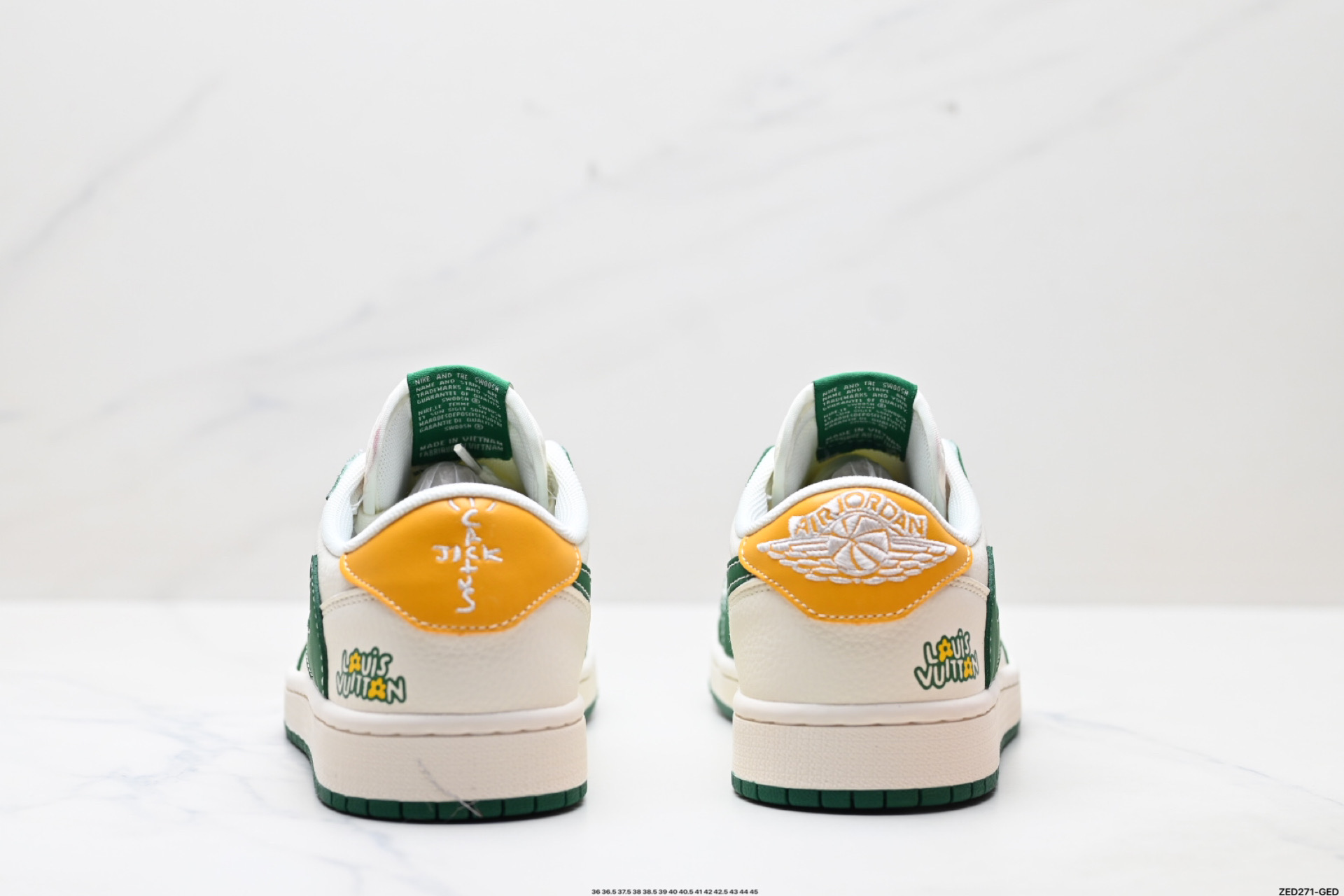 270 Nike Air Jordan 1 x Travis Scott AJ1倒勾 乔一倒钩 ‘DIY’定制 耐克 低帮文化篮球鞋 ZH2598-161