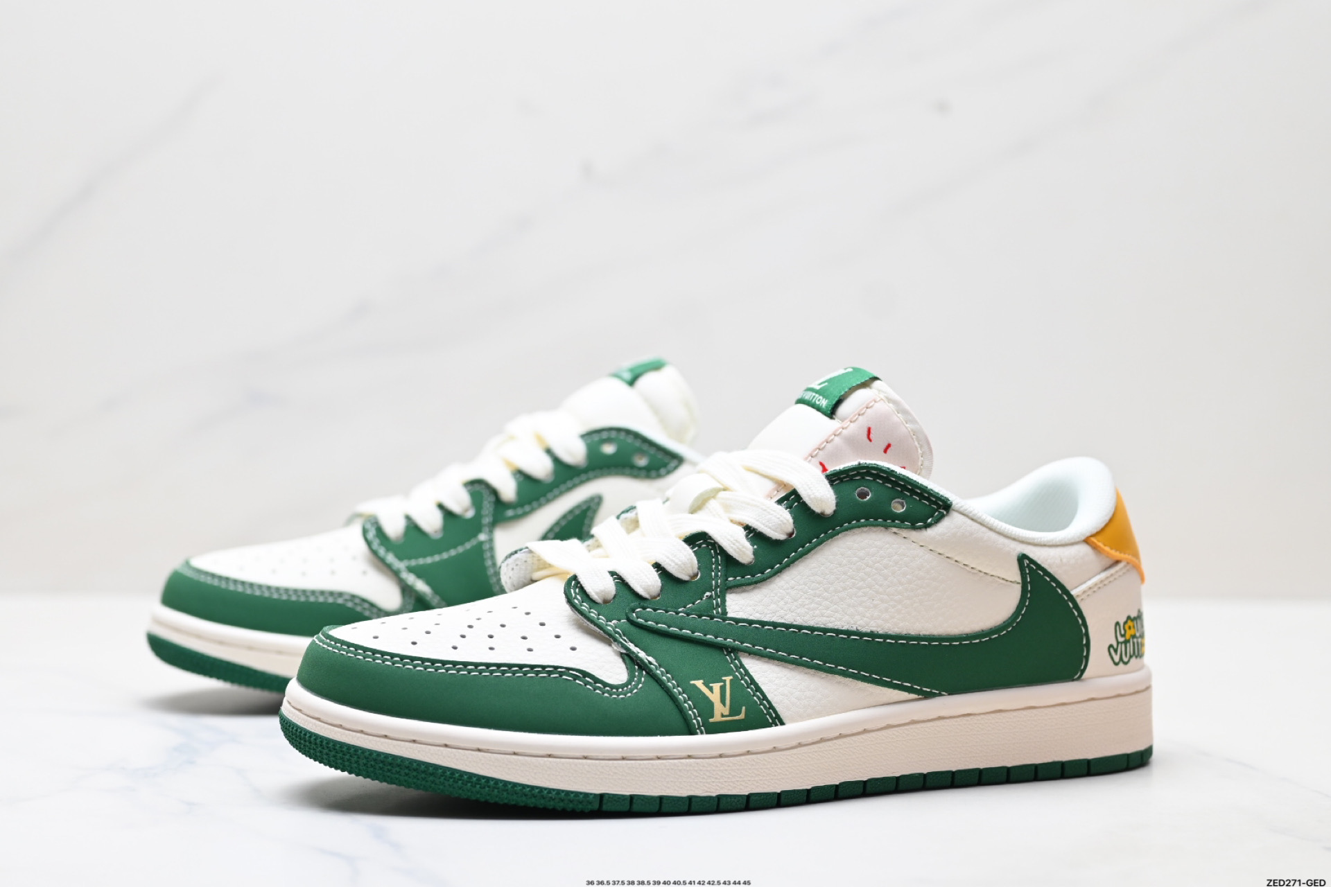 270 Nike Air Jordan 1 x Travis Scott AJ1倒勾 乔一倒钩 ‘DIY’定制 耐克 低帮文化篮球鞋 ZH2598-161