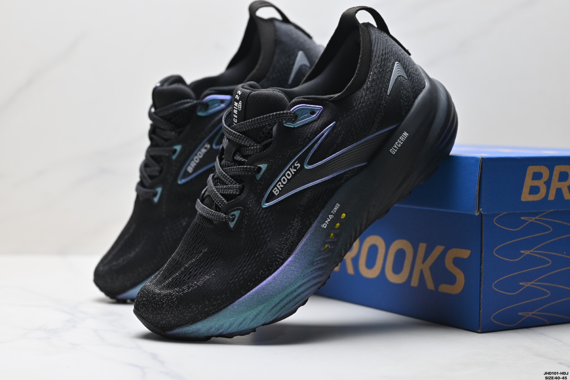 200 Brooks布鲁克斯Glycerin甘油22跑鞋男子缓震马拉松氮气慢跑鞋 110446 1D 020