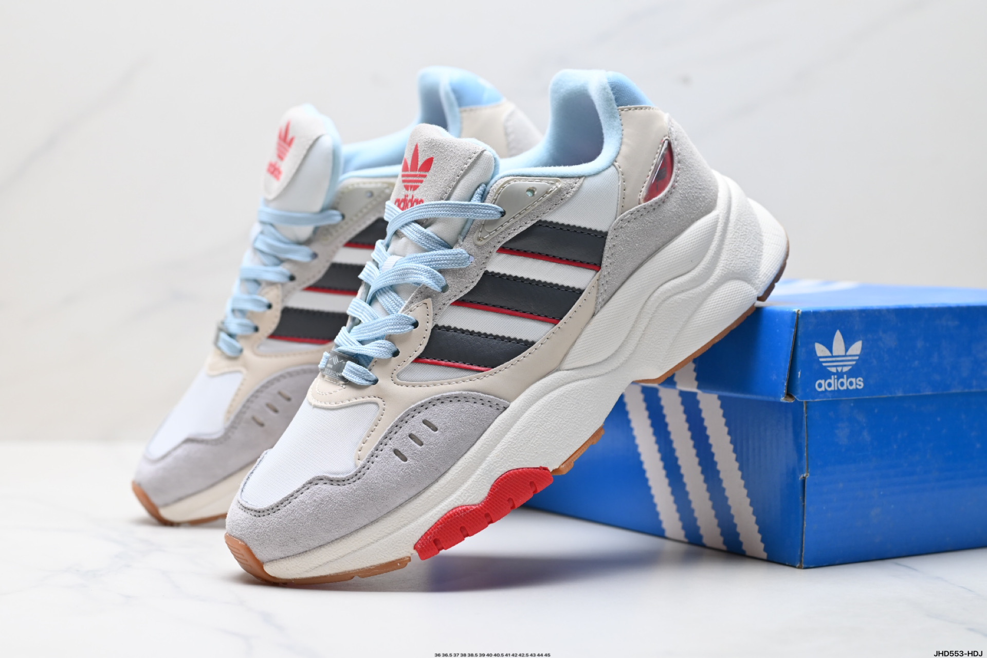 200 阿迪达斯 新款 三叶草 厚底 RETROPY F90新款经典运动鞋以90年代经典跑步鞋 HP6414