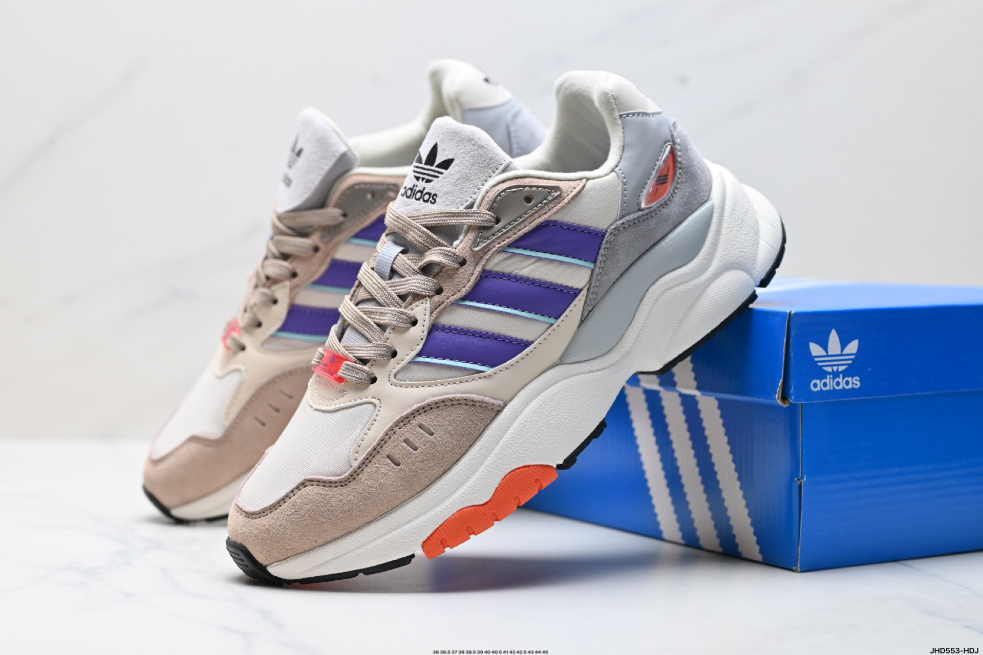 200 阿迪达斯 新款 三叶草 厚底 RETROPY F90新款经典运动鞋以90年代经典跑步鞋 HP6414