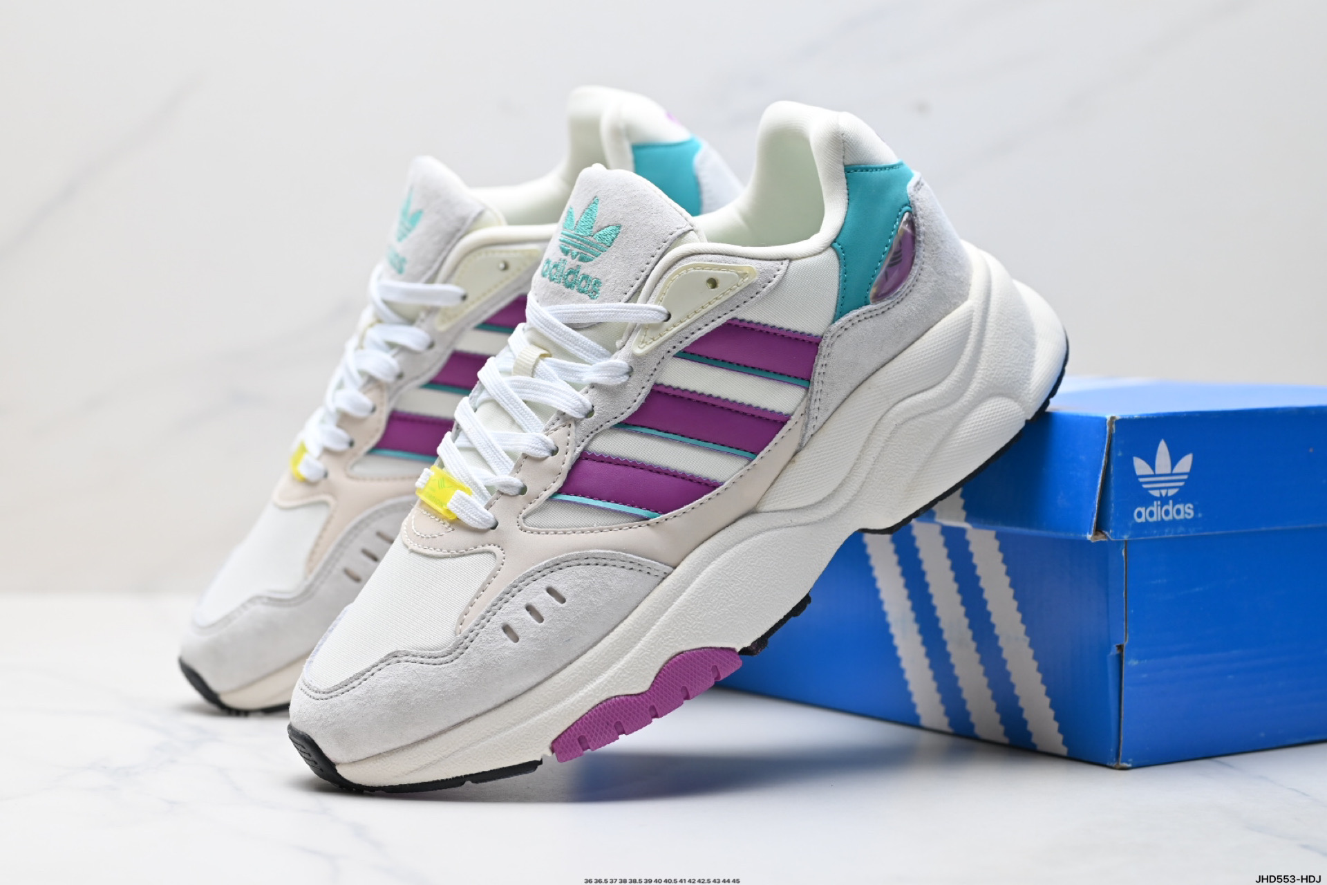 200 阿迪达斯 新款 三叶草 厚底 RETROPY F90新款经典运动鞋以90年代经典跑步鞋 HP6414