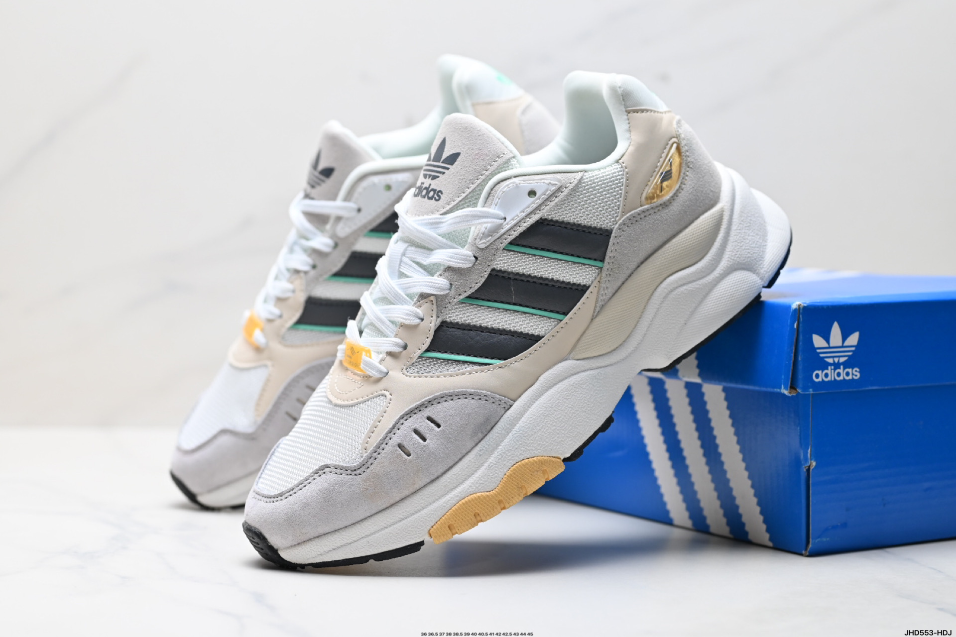 200 阿迪达斯 新款 三叶草 厚底 RETROPY F90新款经典运动鞋以90年代经典跑步鞋 HP6414