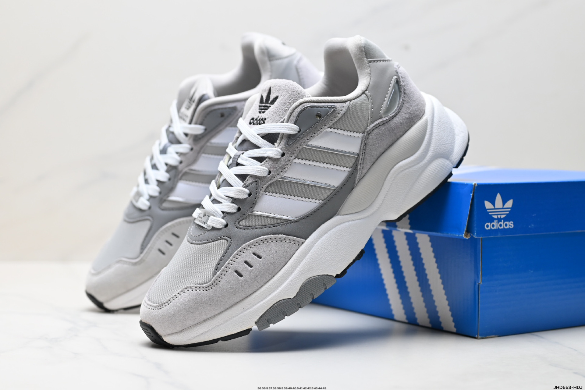 200 阿迪达斯 新款 三叶草 厚底 RETROPY F90新款经典运动鞋以90年代经典跑步鞋 HP6414