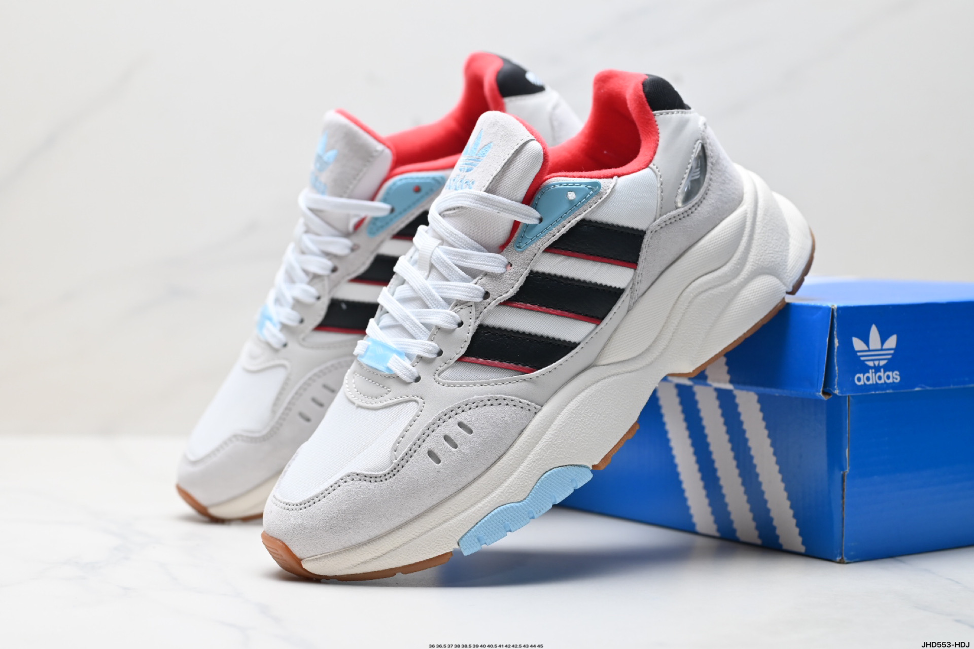 200 阿迪达斯 新款 三叶草 厚底 RETROPY F90新款经典运动鞋以90年代经典跑步鞋 HP6414