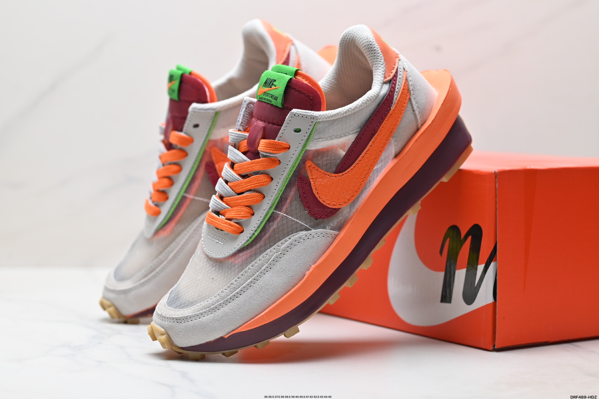 💰150
真标✅NIKE LDWAFFLE / SF华夫1代
解构高端跑鞋 联名设计
双钩双鞋舌设计 遵循原版
官方货号:DH2684-400
尺码:36 36.5 37.5 38 38.5 39 40 40.5 41 42 42.5 43 44 45
ID:DRF489-HDZ