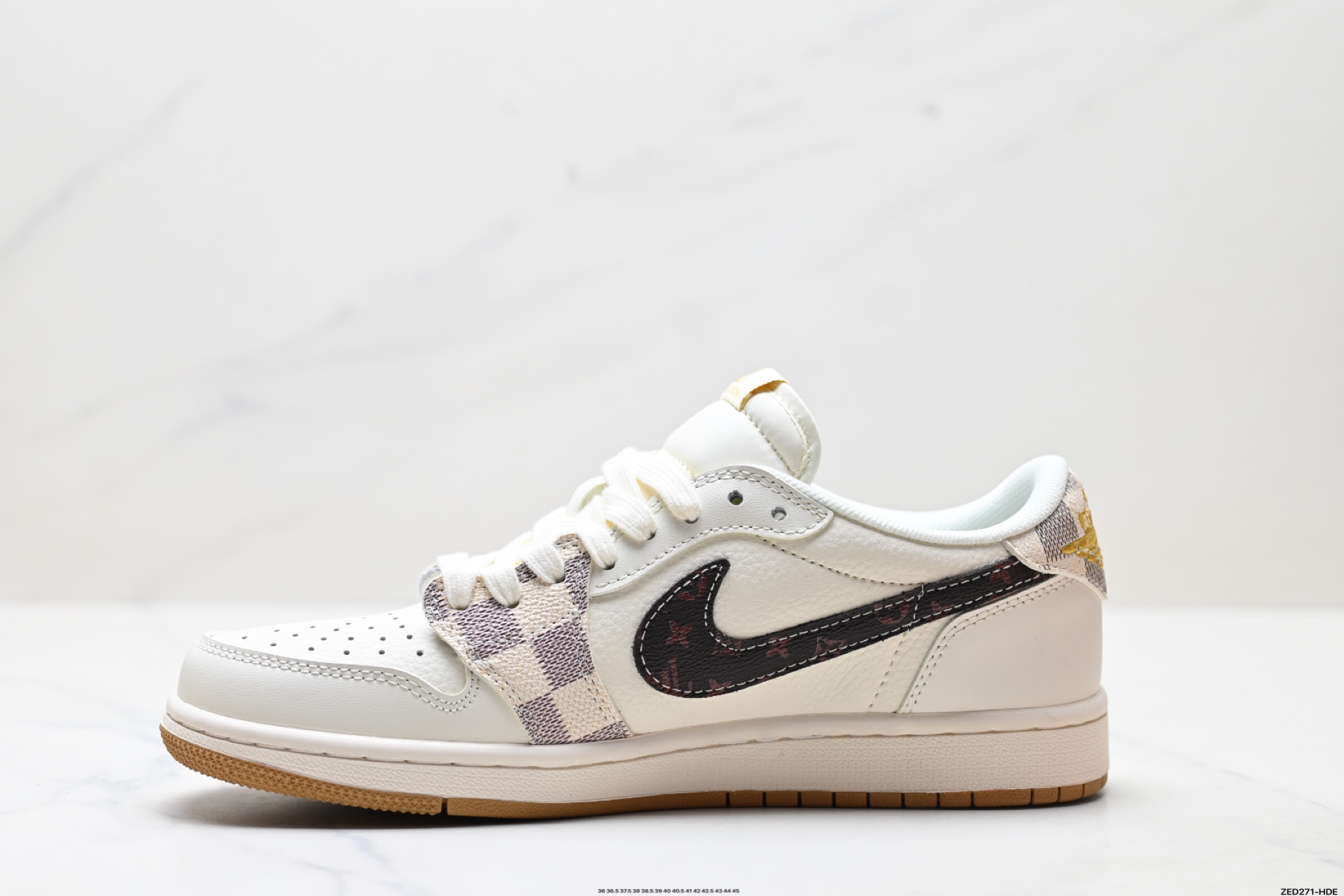 270 Nike Air Jordan 1 x Travis Scott AJ1倒勾 乔一倒钩 ‘DIY’定制 耐克 低帮文化篮球鞋 XS7089-617