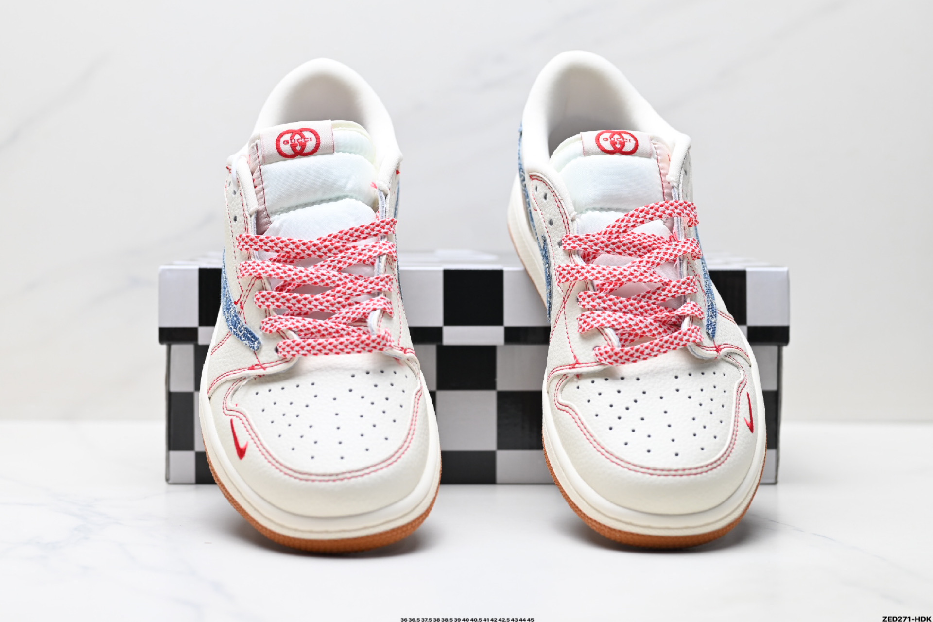 270 Nike Air Jordan 1 x Travis Scott AJ1倒勾 乔一倒钩 ‘DIY’定制 耐克 低帮文化篮球鞋 XQ1979-001