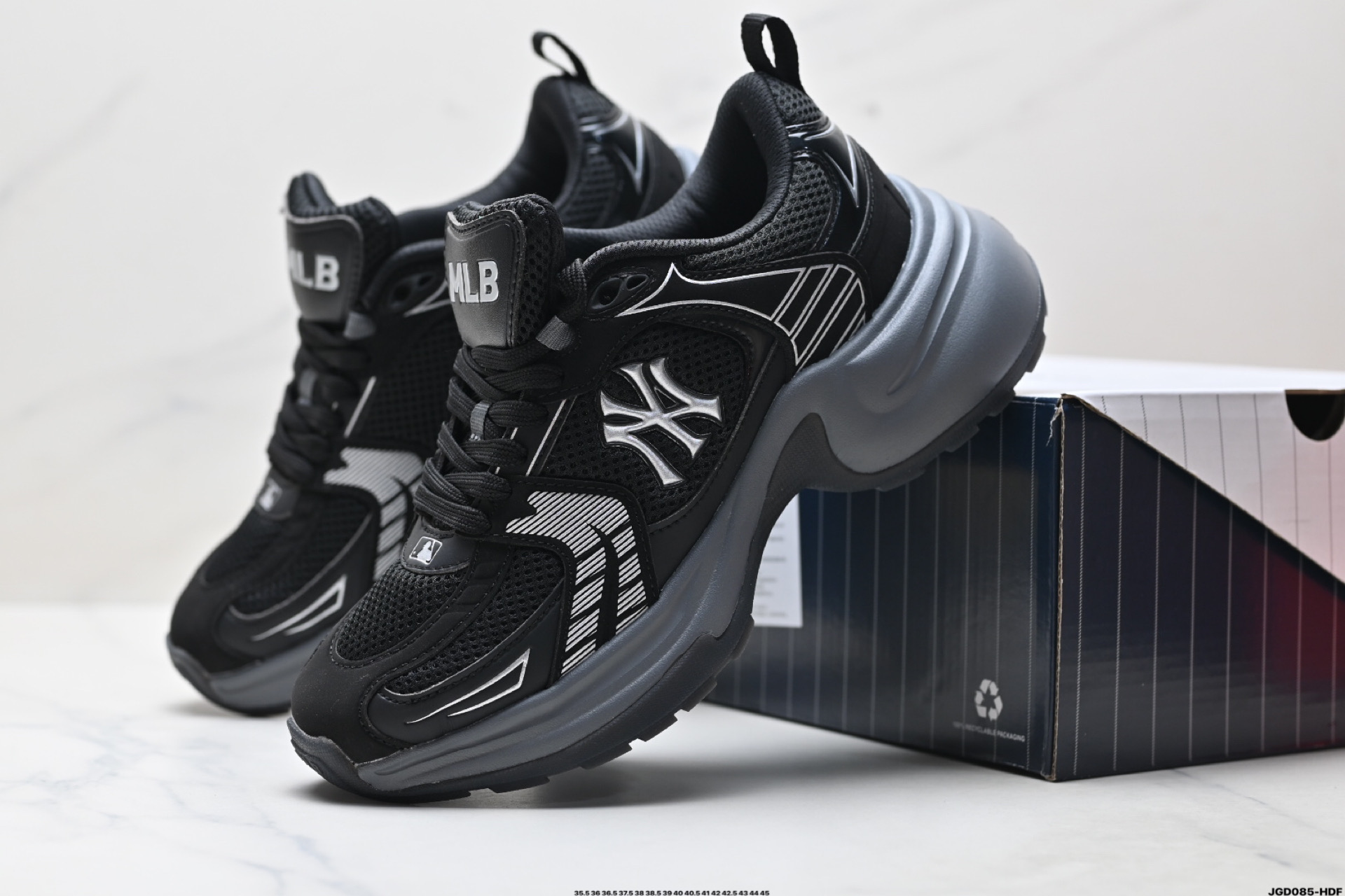 190 MLB XLG CHUNKY 百搭舒适休闲潮流运动厚底增高防滑耐磨 低帮 老爹鞋 3ASHW045N