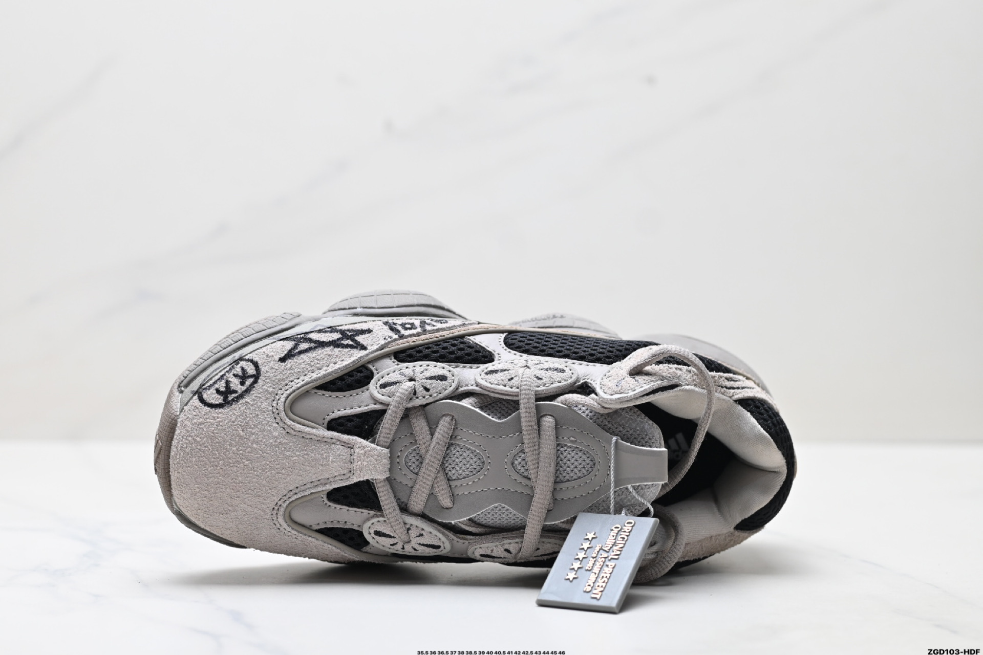 300 Adidas originals Yeezy 500 Bone White 网布合成革 时尚休闲舒适百搭 阿迪达斯 低帮 老爹鞋 GX3607