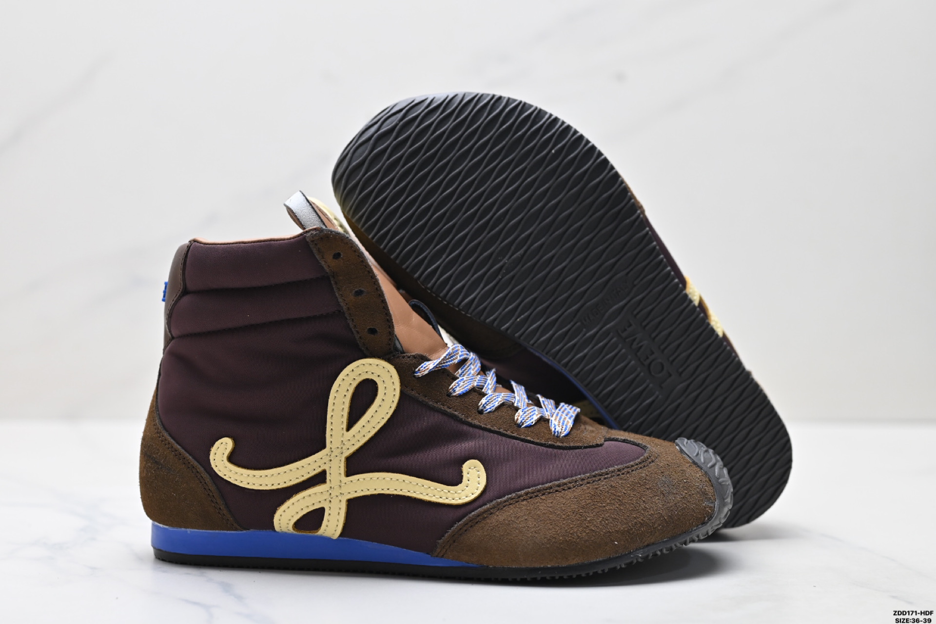 240 Loewe Ballet Runner 2.0系列罗意威 高帮 阿甘复古风德训薄底百搭休闲运动鞋