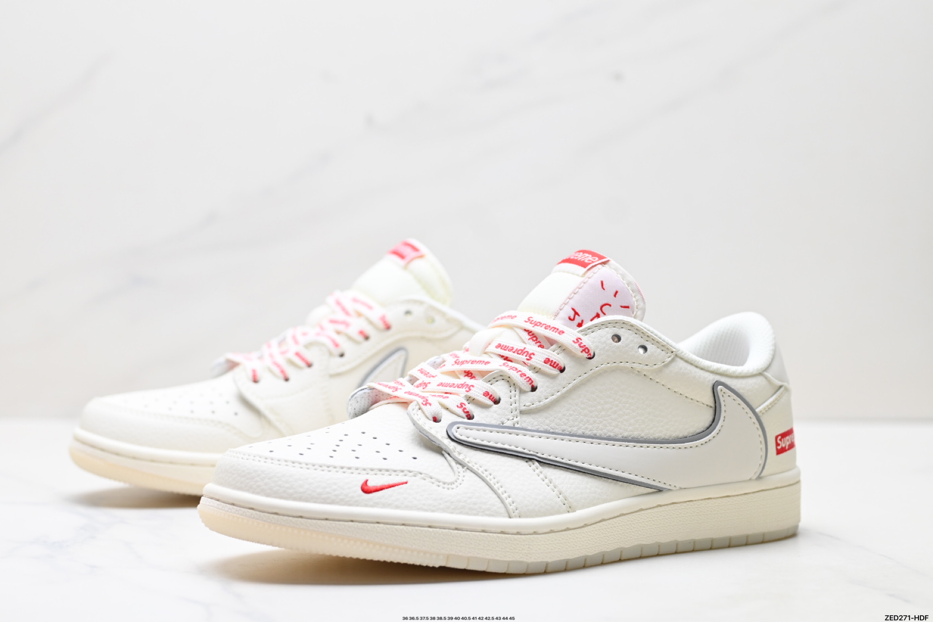 270 Nike Air Jordan 1 x Travis Scott AJ1倒勾 乔一倒钩 ‘DIY’定制 耐克 低帮文化篮球鞋 XX3168-188