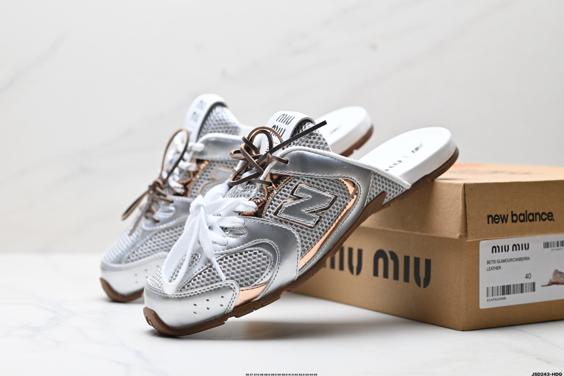 210 MiuMiu x New Balance 530 SL系列低帮经典复古休闲夏季半拖