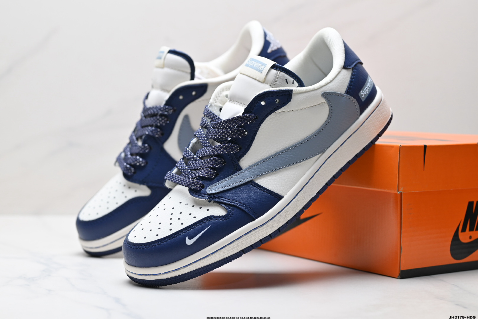 200 Nike Air Jordan 1 x Travis Scott AJ1倒勾 乔一倒钩 ‘DIY’定制 耐克 低帮文化篮球鞋 JW1188-132