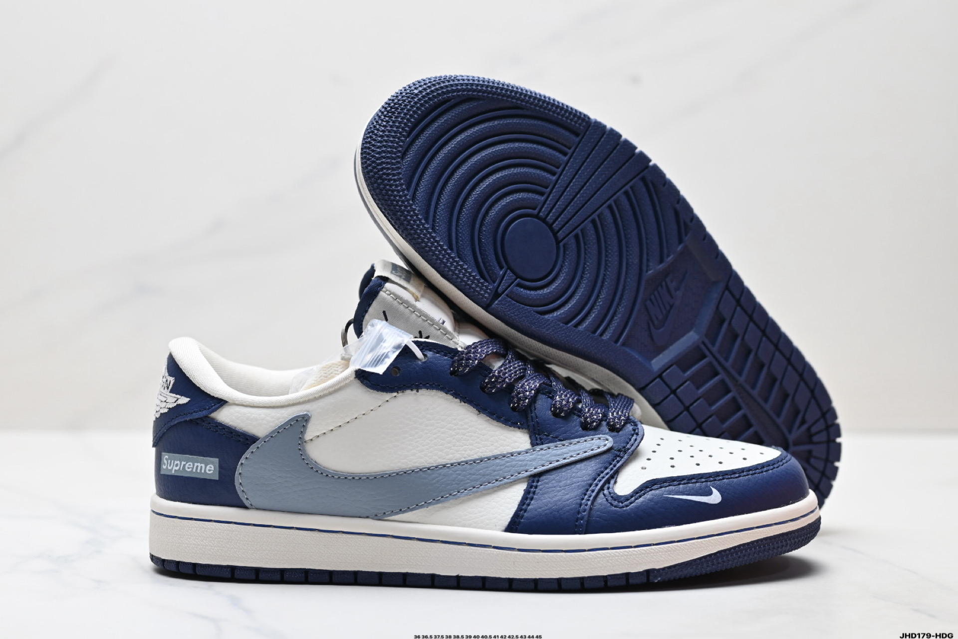 200 Nike Air Jordan 1 x Travis Scott AJ1倒勾 乔一倒钩 ‘DIY’定制 耐克 低帮文化篮球鞋 JW1188-132