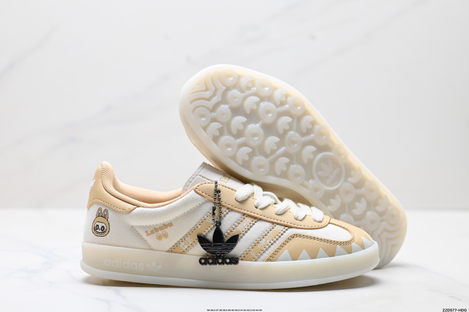 260 Adidas Originals Gazelle indoor ‘DIY‘定制 系列 阿迪达斯 三叶草绅士德训足球风百搭低帮休闲运动板鞋 DM1234-016