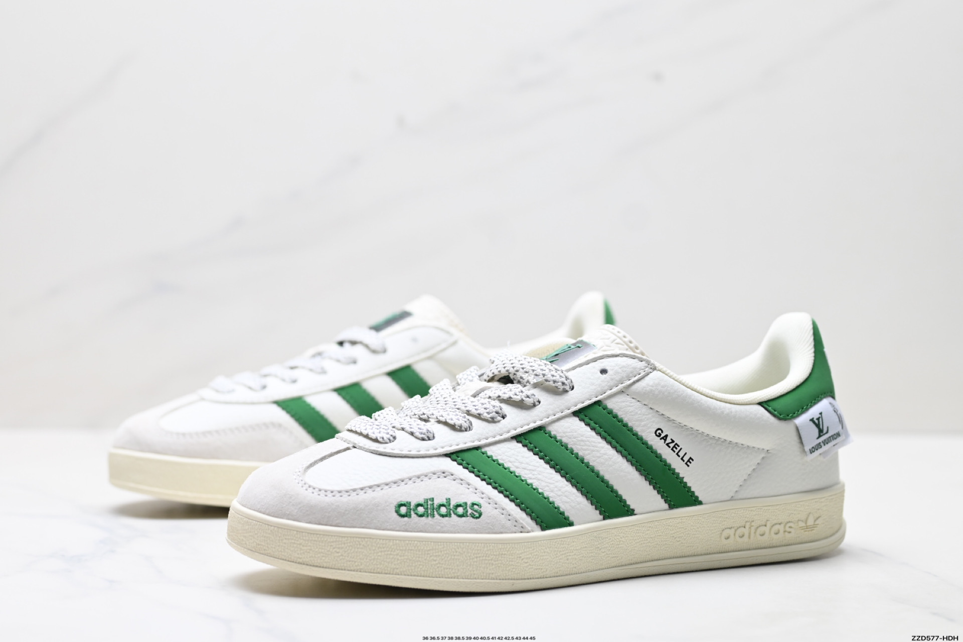 260 Adidas Originals Gazelle indoor ‘DIY‘定制 系列 阿迪达斯 三叶草绅士德训足球风百搭低帮休闲运动板鞋 XD6188-102