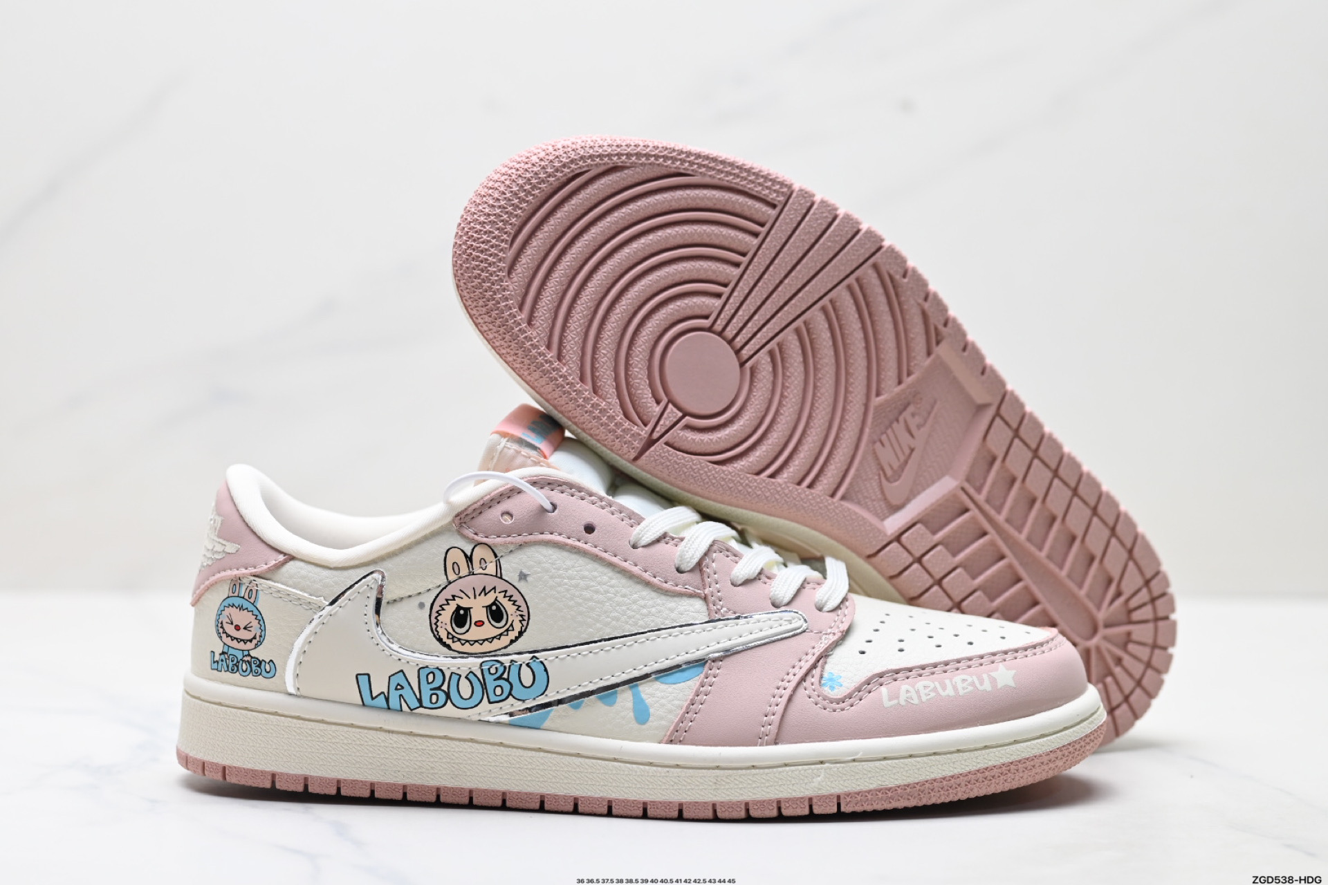 300 Nike Air Jordan 1 x Travis Scott AJ1倒勾 乔一倒钩 ‘DIY’定制 耐克 低帮文化篮球鞋 XB1979-010