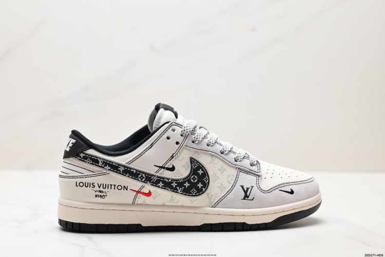 Nike Dunk Low Retro בעיצוב אישי בהשראת לואי ויטון - נעלי סניקרס אופנתיות 1 Nike Dunk Low Retro בעיצוב אישי בהשראת לואי ויטון – נעלי סניקרס אופנתיות