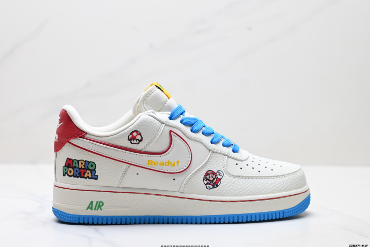 Nike Air Force 1 '07 Low-Top Sneakers - Mario Portal Edition - Limited Sizes 1 Nike Air Force 1 ’07 Low-Top Sneakers – Mario Portal Edition – Limited Sizes