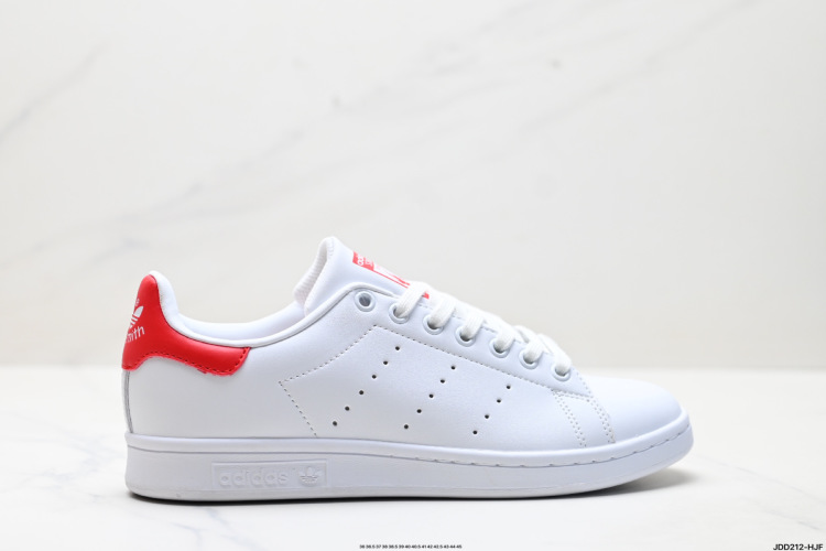 Adidas Stan Smith White/Red Leather Low Top Athletic Shoes AQ6272 1 Adidas Stan Smith White/Red Leather Low Top Athletic Shoes AQ6272