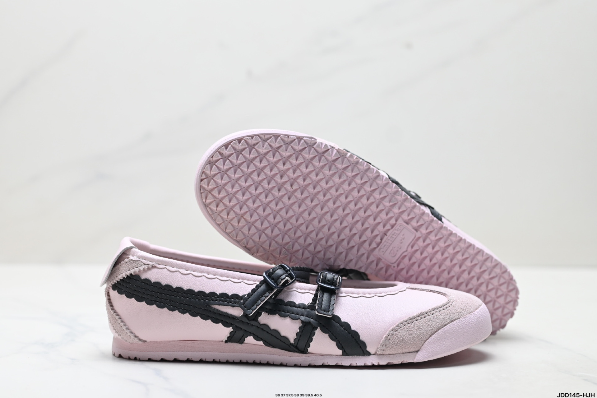 130 Patou x Onitsuka Tiger鬼塚虎 MEXICO 66 BALLERINA WHITE/COTTON CANDY 舒适百搭 一脚蹬平跟玛丽珍鞋 1182A360-205