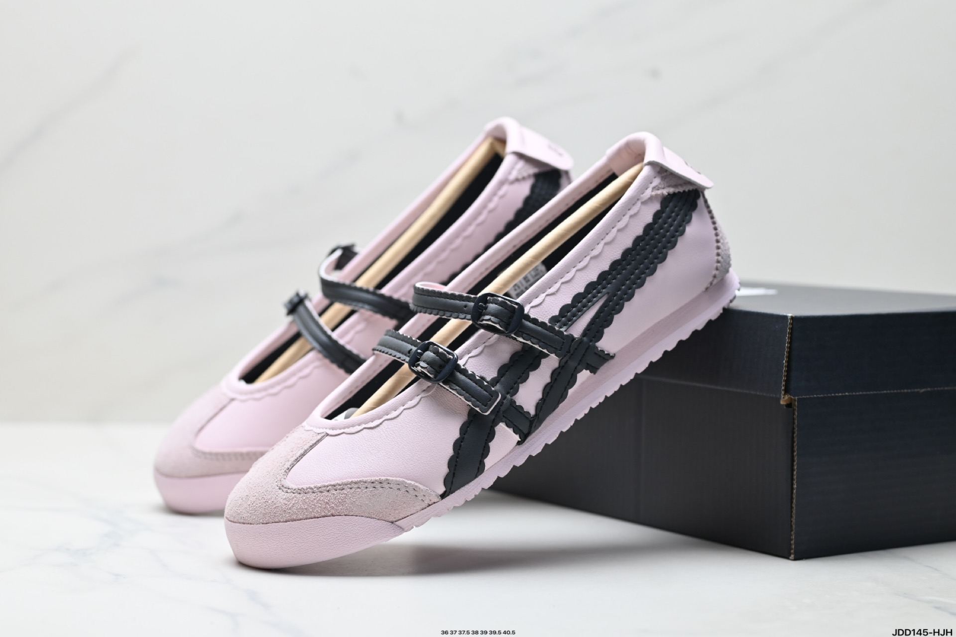 130 Patou x Onitsuka Tiger鬼塚虎 MEXICO 66 BALLERINA WHITE/COTTON CANDY 舒适百搭 一脚蹬平跟玛丽珍鞋 1182A360-205