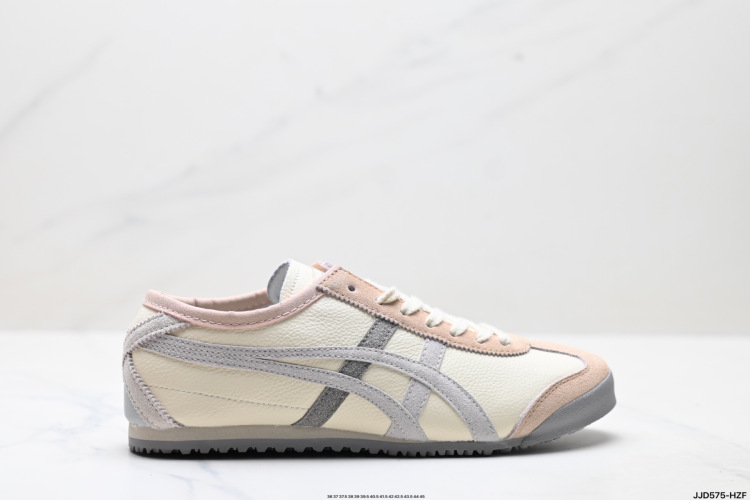 Onitsuka Tiger MEXICO 66 DELUXE Handmade Leather Sneakers - Cream/Grey 1 Onitsuka Tiger MEXICO 66 DELUXE Handmade Leather Sneakers – Cream/Grey