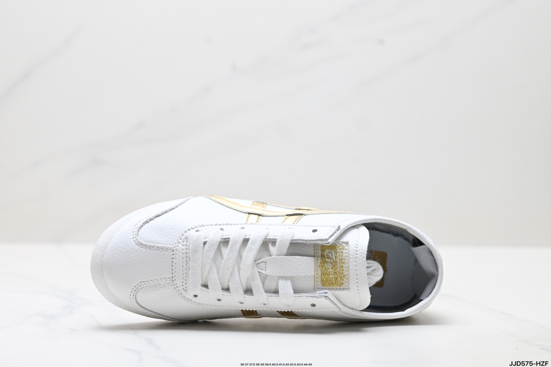 Onitsuka Tiger Mexico 66 Deluxe: Zapatillas Artesanales en Blanco y Dorado 3 i1753376156495 4201 0 1