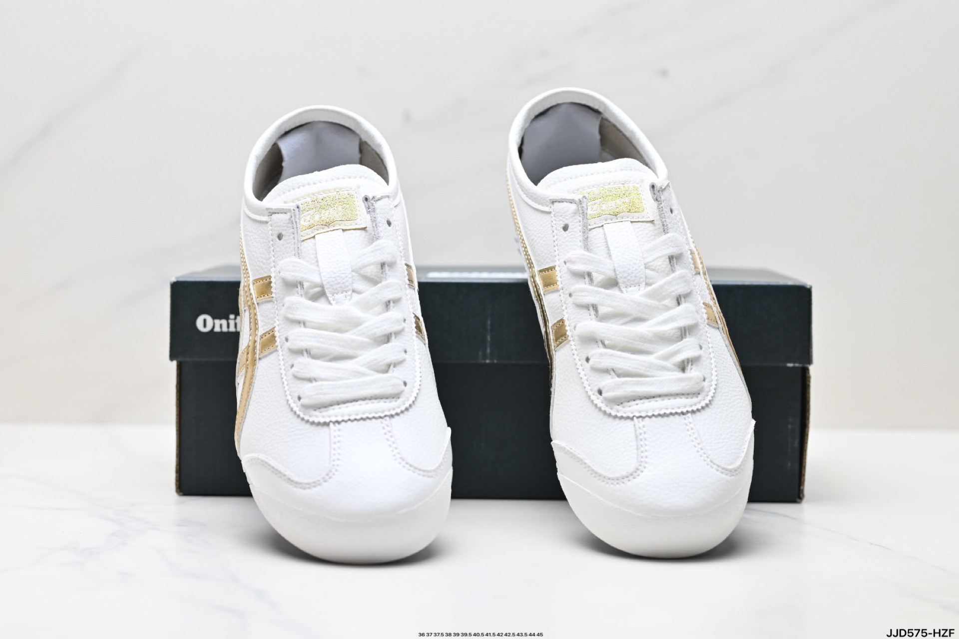 Onitsuka Tiger Mexico 66 Deluxe: Zapatillas Artesanales en Blanco y Dorado 8 i1753376156973 3352 0 6