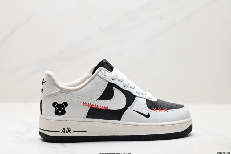 Nike Air Force 1 '07 Custom Low-Top Sneakers - Black & White, Limited Edition 1 Nike Air Force 1 ’07 Custom Low-Top Sneakers – Black & White, Limited Edition