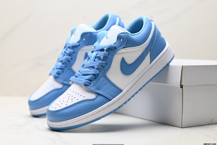 Nike Air Jordan 1 Low Basketball Shoes - Light Blue/White - AO9944-441 1 Nike Air Jordan 1 Low Basketball Shoes – Light Blue/White – AO9944-441