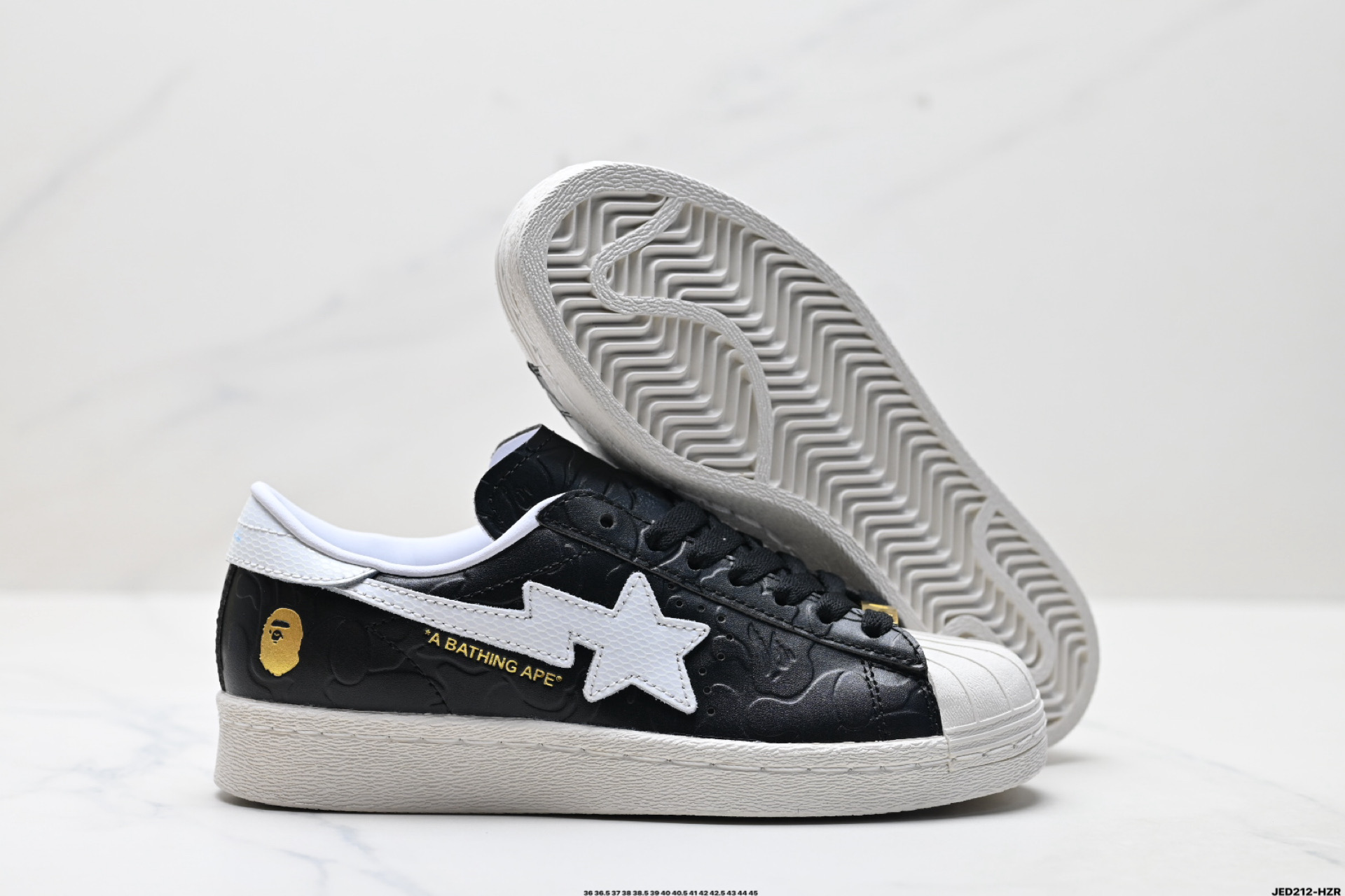 Bape x AdidOriginals Superstar贝壳头系列 阿迪达斯 三叶草低帮经典百搭休闲运动板鞋 JQ3666