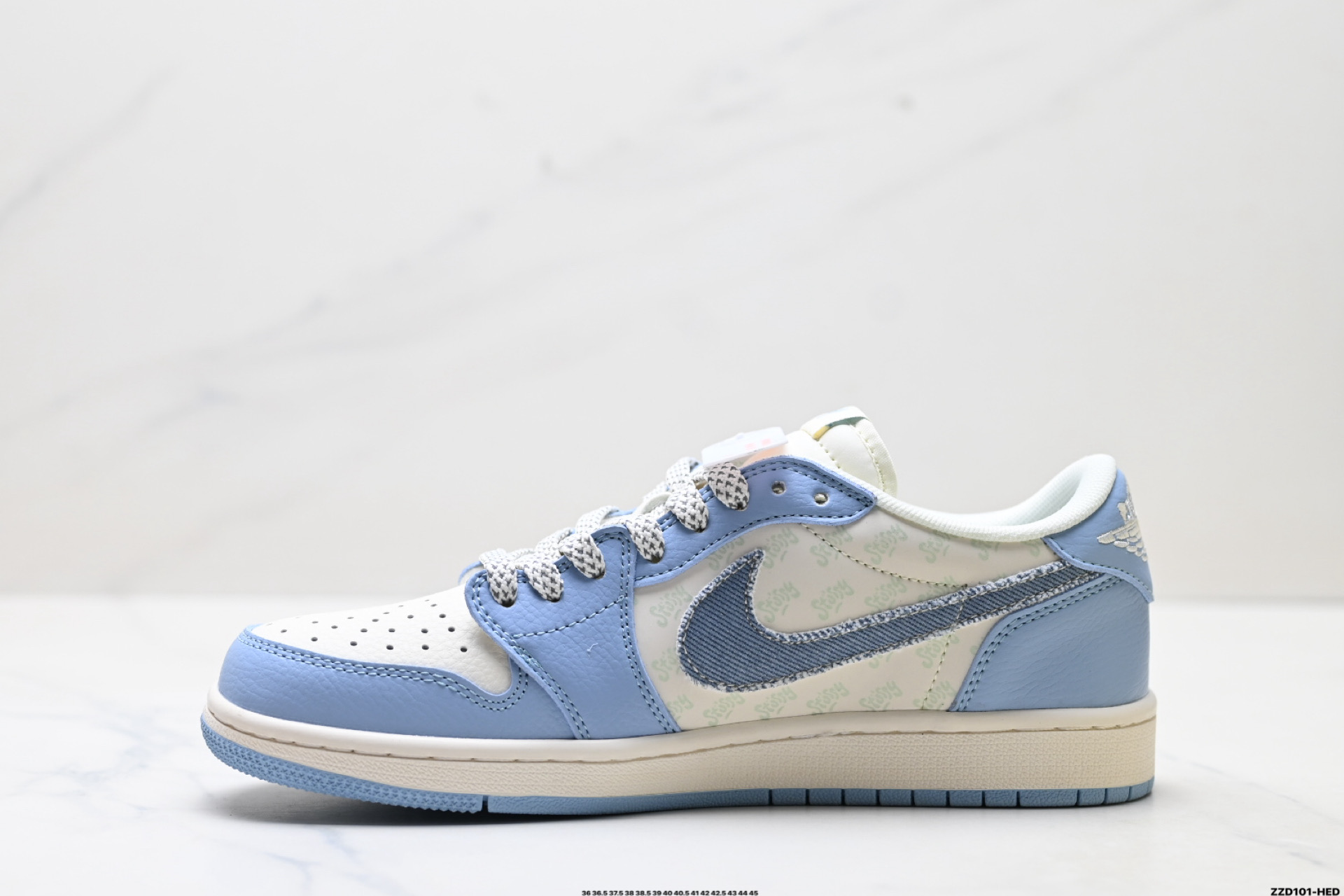 Nike Air Jordan 1 x Travis Scott AJ1倒勾 乔一倒钩 ‘DIY’定制 耐克 低帮文化篮球鞋 HS8068-037