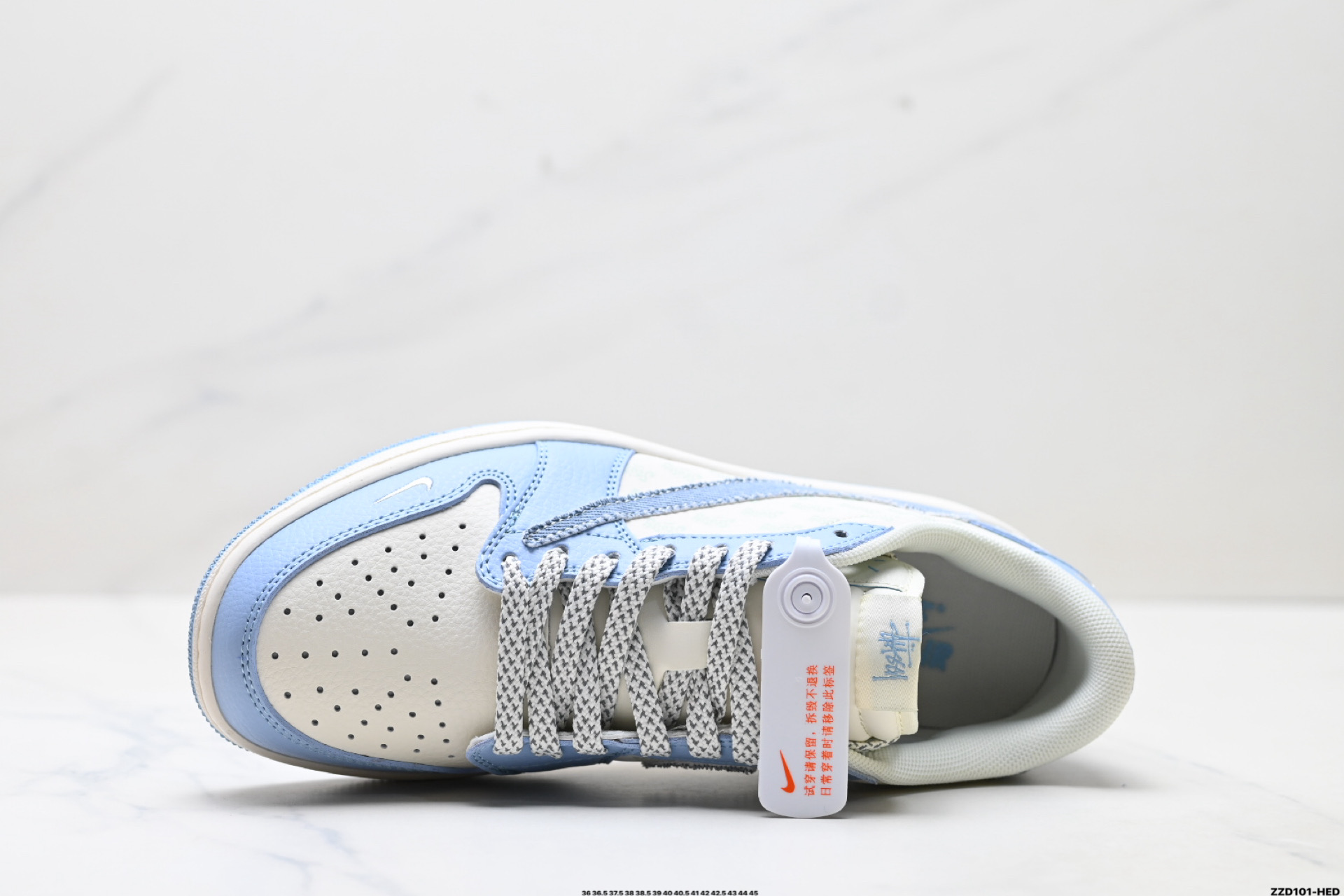 Nike Air Jordan 1 x Travis Scott AJ1倒勾 乔一倒钩 ‘DIY’定制 耐克 低帮文化篮球鞋 HS8068-037